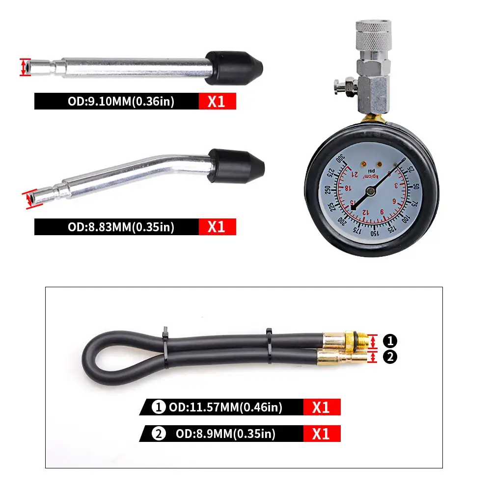 Medidor de compresión de motor gasolina